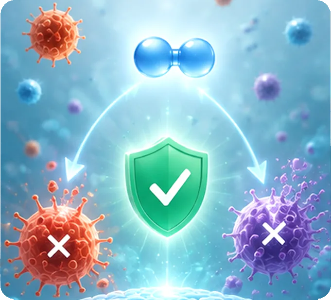 Hydrogen selectively neutralising harmful radicals while leaving useful ones