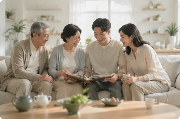 A family sharing a single H2Hub package between several members